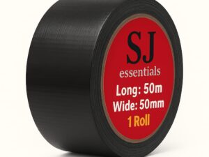 Black Gaffer Tape 50mm x 50m, Water Resistant, Heavy Duty, Rubber-Based, Strong Adhesive, Ideal for DIY Projects, Home Repairs, Commercial Use & Temporary Fixes