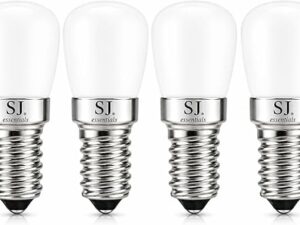 1W E14 SES Mini LED Bulbs White 2800K | Small Edison Screw E14 LED Lamp | Halogen Replacement for Fridge, Microwave, Cooker Hood, Sewing Machine, Pygmy Bulb | Energy Class E | AC 220-240V - 4 Pack (4)