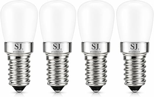 1W E14 SES Mini LED Bulbs White 2800K | Small Edison Screw E14 LED Lamp | Halogen Replacement for Fridge, Microwave, Cooker Hood, Sewing Machine, Pygmy Bulb | Energy Class E | AC 220-240V - 4 Pack (4)